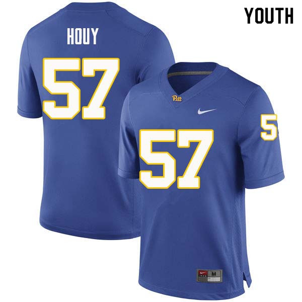 Youth #57 Gabe Houy Pittsburgh Panthers College Football Jerseys Sale-Royal